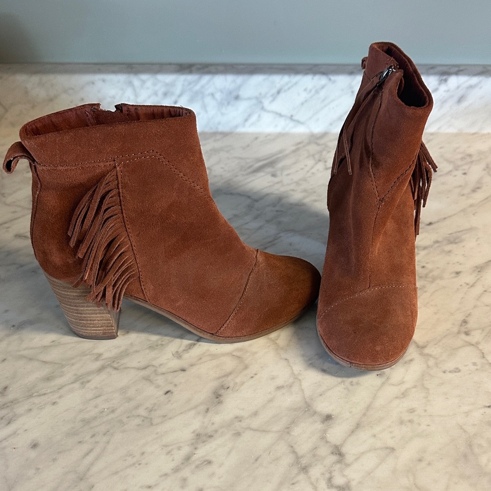 Toms Brown Suede Ankle Boots